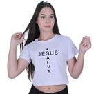Blusinha Cropped Algodão Jesus Cristo Salva