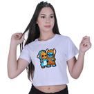 Blusinha Cropped Algodão Lilo stitch And Groot