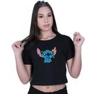 Blusinha Cropped Algodão Lilo Stitch Fofo