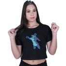 Blusinha Cropped Algodão Lilo Stitch Susto