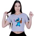 Blusinha Cropped Algodão Lilo Violão Blusinha Cropped Algodão Lilo Violão