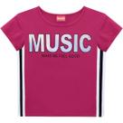 Blusinha Cropped Menina Amora - Magenta