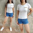 Blusinha Cropped Top Modinha Feminina Com Tecido Premium -