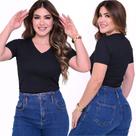 Blusinha Feminina Baby Look - Tecido Viscolycra Manga Curta