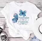 Blusinha Feminina Borboletas Moda Brilho Camiseta Blusa