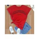 Blusinha Feminina Estampada Tshirt 100% Algodão Gola Redonda Camiseta California Usa Coast T-Shirt ,
