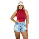 Blusinha Feminina Sem Mangas Vermelha