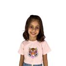 Blusinha Infantil Babylook Tigresa Óculos Estampa Modinha