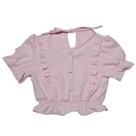 Blusinha Infantil Menina Mangas Bufante Babado Princesa