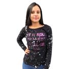 Blusinha manga feminina overcore
