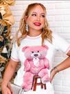 Blusinha Tshirt Ursinho Rosa