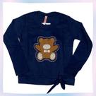 Blusinha Urso Manga Longa Blusinha Urso Manga Longa