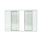 Bmk janela veneziana 6 folhas c/ vidro liso branco - linha confort - 100x200 (408)