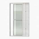 Bmk porta balcão 3 folhas c/ vidro liso branco - super-25 - 210x120 (587)