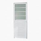 Bmk porta cozinha c/ vidro canelado direita branco - linha-25 - 210x80 (781)