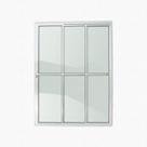 Bmk porta de correr 3 folhas c/ vidro liso branco - super-25 - 210x120 (5913)