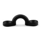 Bn1536 - alca para amarracao de cordas ou cabos modelo omega em nylon na cor preta 47 mm x 16 mm