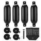 Boat Fender Affordura, pacote com 4, 16,5 cm com 4 cordas para pontão