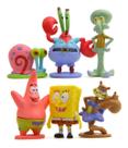 Bob Esponja Colecionável Kit 6 Miniaturas Bonecos Cartoon Anime Criança Decoração - choice