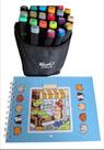 Bobbie.goods Capa Dura Azul + Estojo Caneta Touch 24 Cores