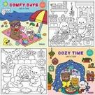 Bobbie Goods Livro De Colorir Cozy Time Tiktok Coloring Book Cute & Comfy Desenho Fofinho