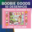 Bobbie Goods Livro de Colorir Rosa 50 Páginas A4 Grande Encadernado