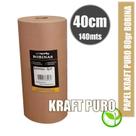 Bobina 40cm x 140m kraft puro, marca scrity, otima qualidade e resistente