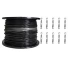 Bobina 50M Cabo Aço 6x7 Revestido PVC 1/8 + 10 Esticadores