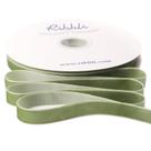 Bobina de fita de veludo Ribbli verde sálvia de 1,6 cm e 23 mm