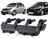 Bobina de ignição citroen c3 peugeot 206 207 1.4 flex - 597079 conector cinza