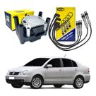 Bobina Ignição Cabo Vela Polo Sedan 1.6 2002 A 2007