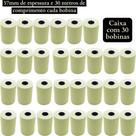 Bobina para Calculadora de Mesa 57x30mm Caixa com 30 Rolos Papel Branco para Casio, Sharp e Olivetti