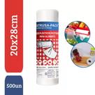 Bobina picotada 2028 com 500 unidades Capacidade de 2,5Kg, Dimensões cm 20cm X 28cm