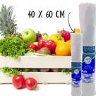 Bobina plastica picotada tamanho 40x60 com 340 sacos aproximadamente