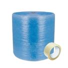 Bobina plastico bolha 30cmx100m 35micras reforçado azul mais brinde