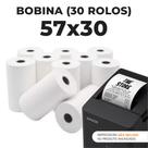 Bobina Termica 57x30 Branca Caixa Com 30 Rolos