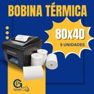 Bobina Térmica 80x40mm Caixa com 5 Rolos Branca / Impressões Nítidas e Durável
