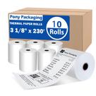 Bobinas de papel térmico Pony Packaging 7,9 cm x 70 m, pacote com 10 Bobinas de papel térmico Pony Packaging 7,9 cm x 70 m, pacote com 10