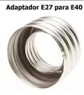 Bocal Adaptador E40 para lampada com base E27 metal