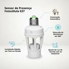 Bocal com Sensor para Varanda e Sacada Coberta Praticidade para Receber Visitas com Luz de Boas Vindas