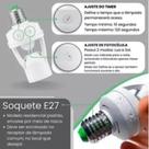 Bocal Inteligente com Sensor de Presença E27 Design Clean que Fica Discreto no Seu Forro de Gesso