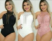 Boddy bordado na cor preta