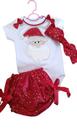 Boddy natal com tapa fralda e bandana
