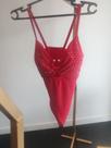 Boddy vermelho com strass