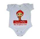 Body Baby Branco Personalizado Filha Mini Bombeira Civil
