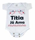 Body Baby Branco Personalizado Lembrancinha Titia Já Ama