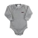 Body Básico Fleece Liso Bodie Peluciado Quentinho Bebê