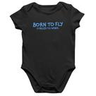 Body Bebê Algodão Born to fly - Forced to work - Foca na Moda