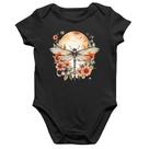 Body Bebê Algodão Libélula, Lua e Flores - Foca na Moda Body Bebê Algodão Libélula, Lua e Flores - Foca na Moda
