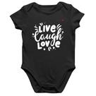 Body Bebê Algodão Live Laugh Love - Foca na Moda